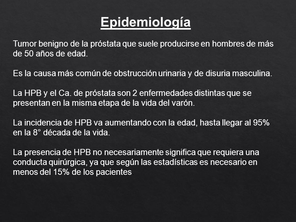 tumor benigno de próstata al tumor benigno de próstata al
